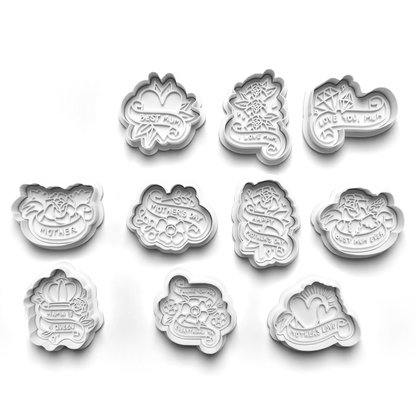 Mother's Day wording cookie cutter + stamp  0804_