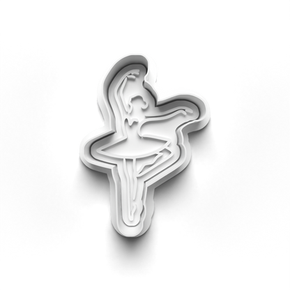 Dance Ballerina Ballet Set cookie cutter and stamp 0821