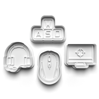 Pc gamer set - cookie cutter and stamps 0823