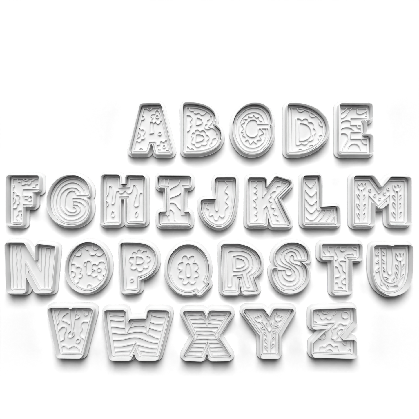 Playful letters Alphabet cookie cutter + stamp 0840