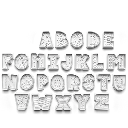 Playful letters Alphabet cookie cutter + stamp 0840