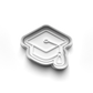 Graduation Hat cookie cutter and stamp 0847_2