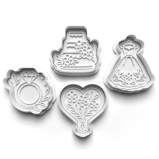 Bridal shower stamp and matching cutter - 0939