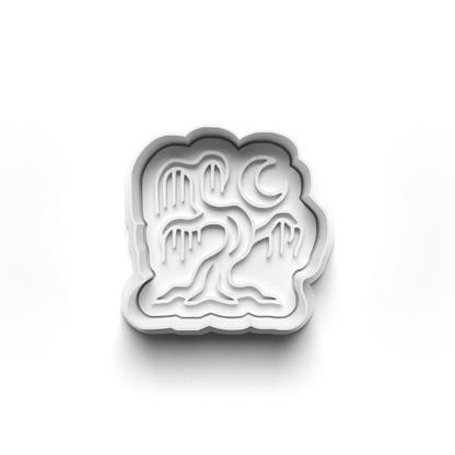 Halloween spooky trees - cookie cutters + stamp - 0943