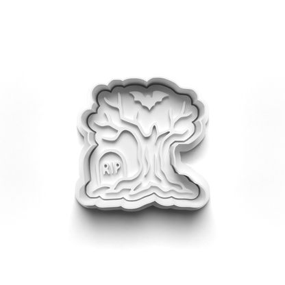 Halloween spooky trees - cookie cutters + stamp - 0943