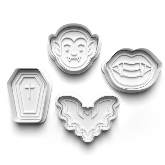 halloween vampire - cookie cutters + stamp - 0946