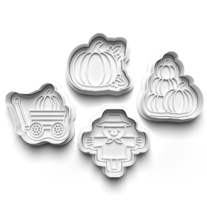 Halloween october fall - cookie cutters + stamp - 0973