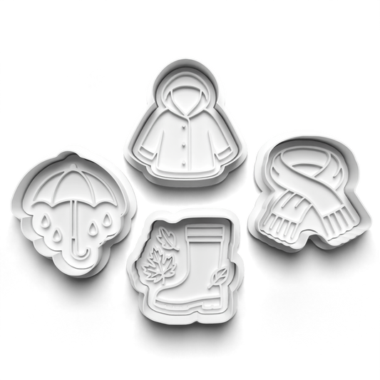 Halloween october fall - cookie cutters + stamp - 0975