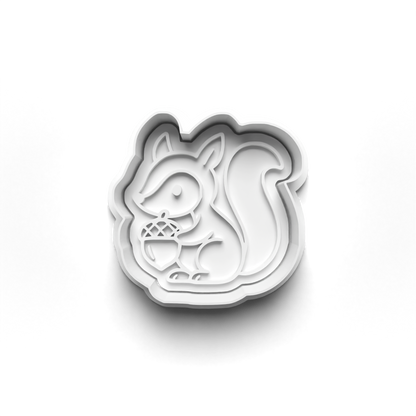 sweet autumn fall animals - cookie cutters + stamp - 0976
