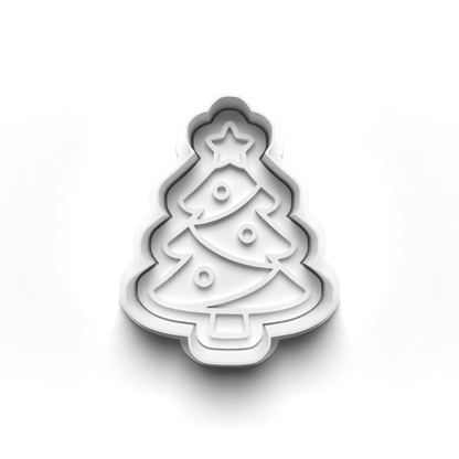 christmas Set cookie cutter and stamp - 0977