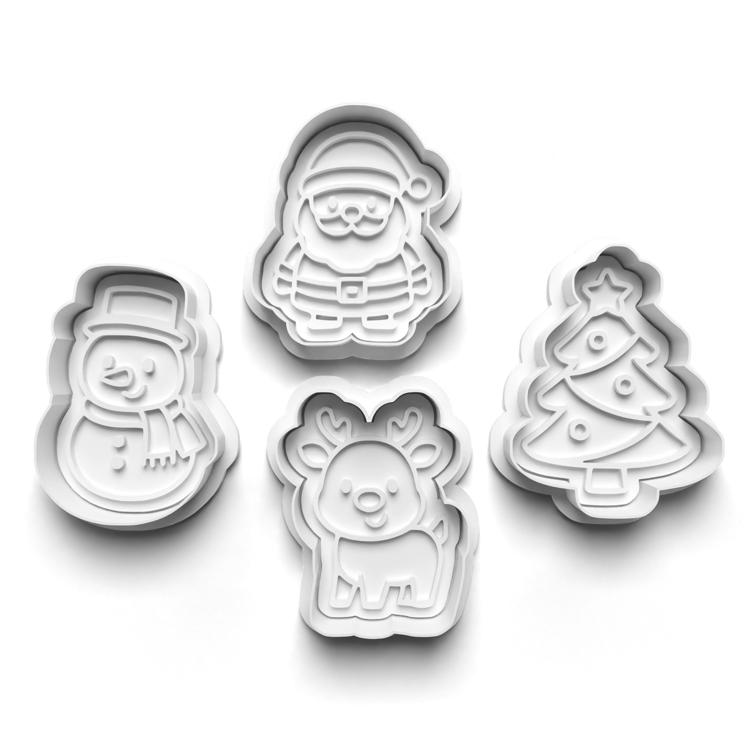 christmas Set cookie cutter and stamp - 0977