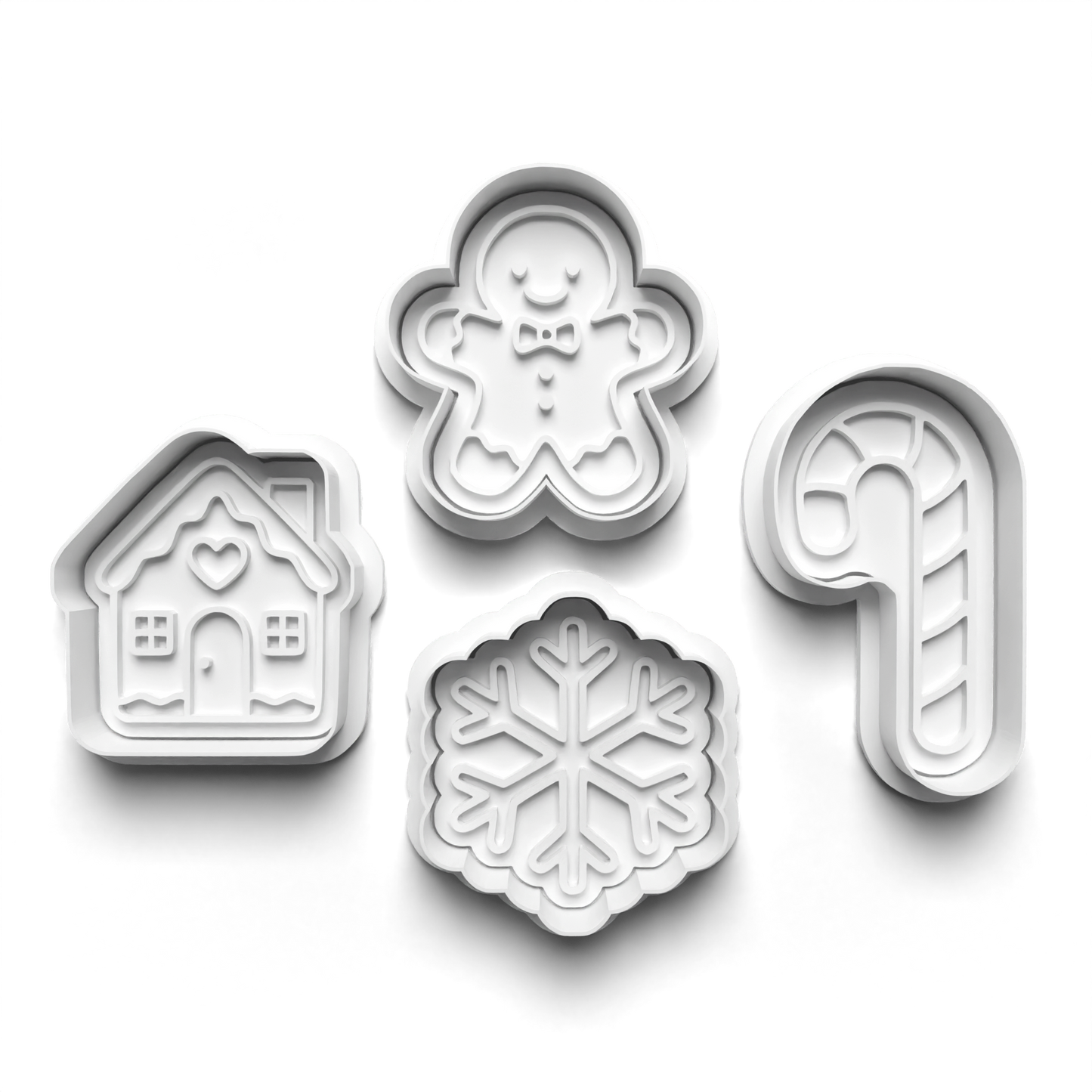 christmas Set cookie cutter and stamp - 0978