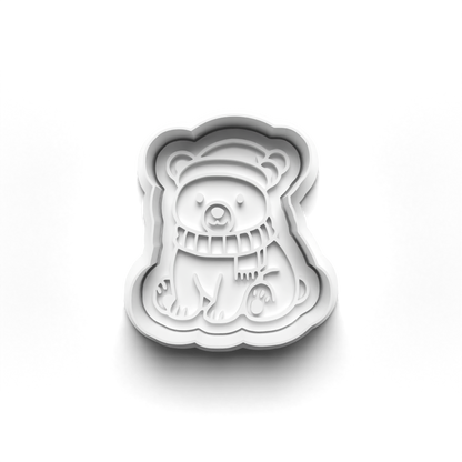 christmas north pole Set cookie cutter and stamp - 0979