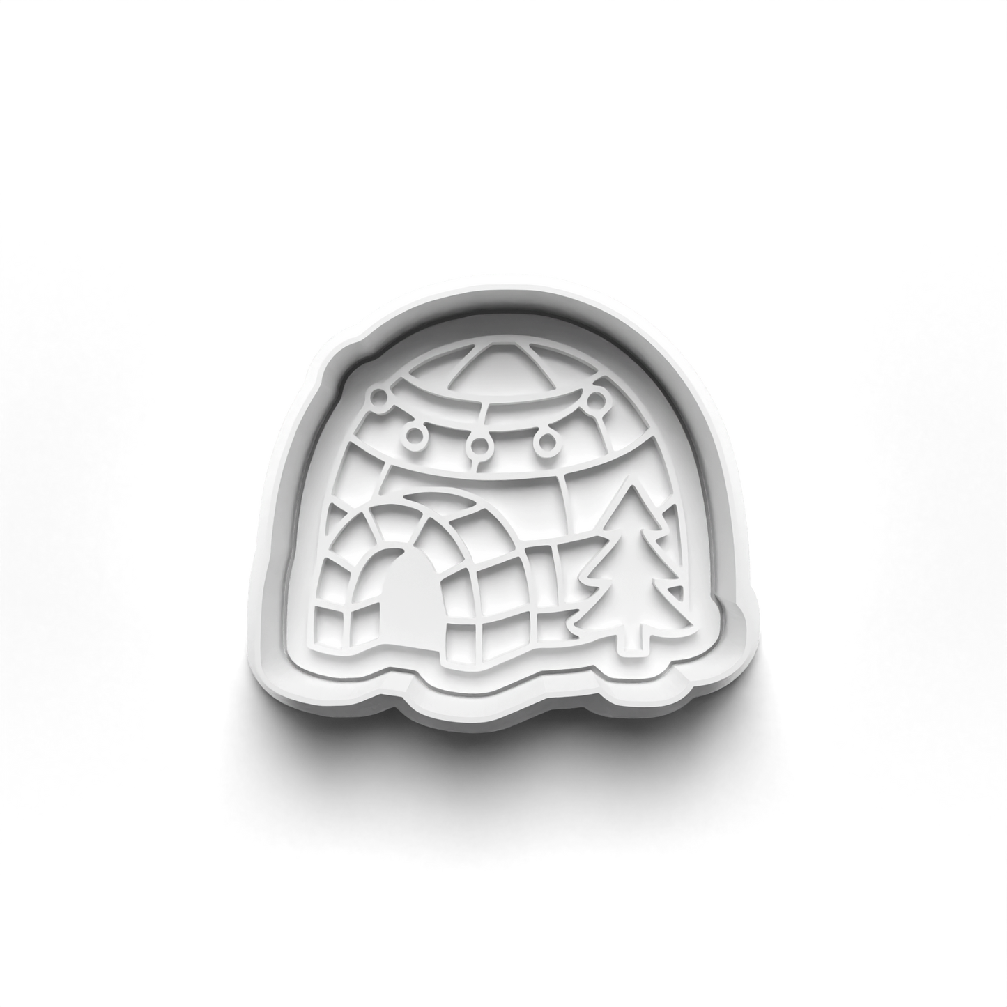 christmas north pole Set cookie cutter and stamp - 0979