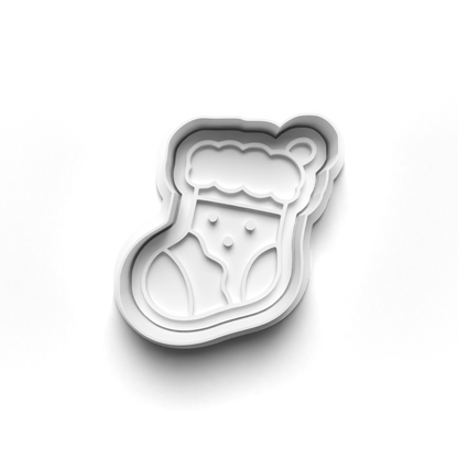 christmas set cookie cutter and stamp - 0981