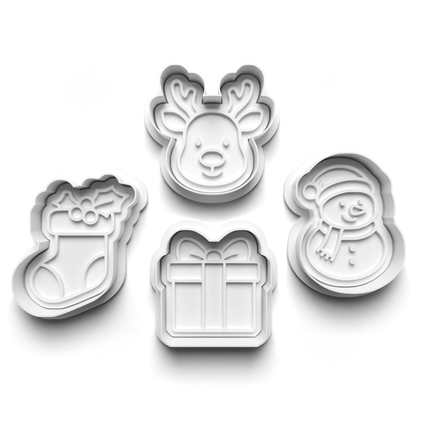 Set cookie cutter and stamp Christmas - 0987