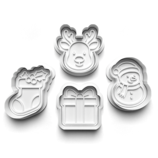 Set cookie cutter and stamp Christmas - 0987