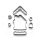 Gingerbread House cookie cutter and stamp Christmas  - 0988