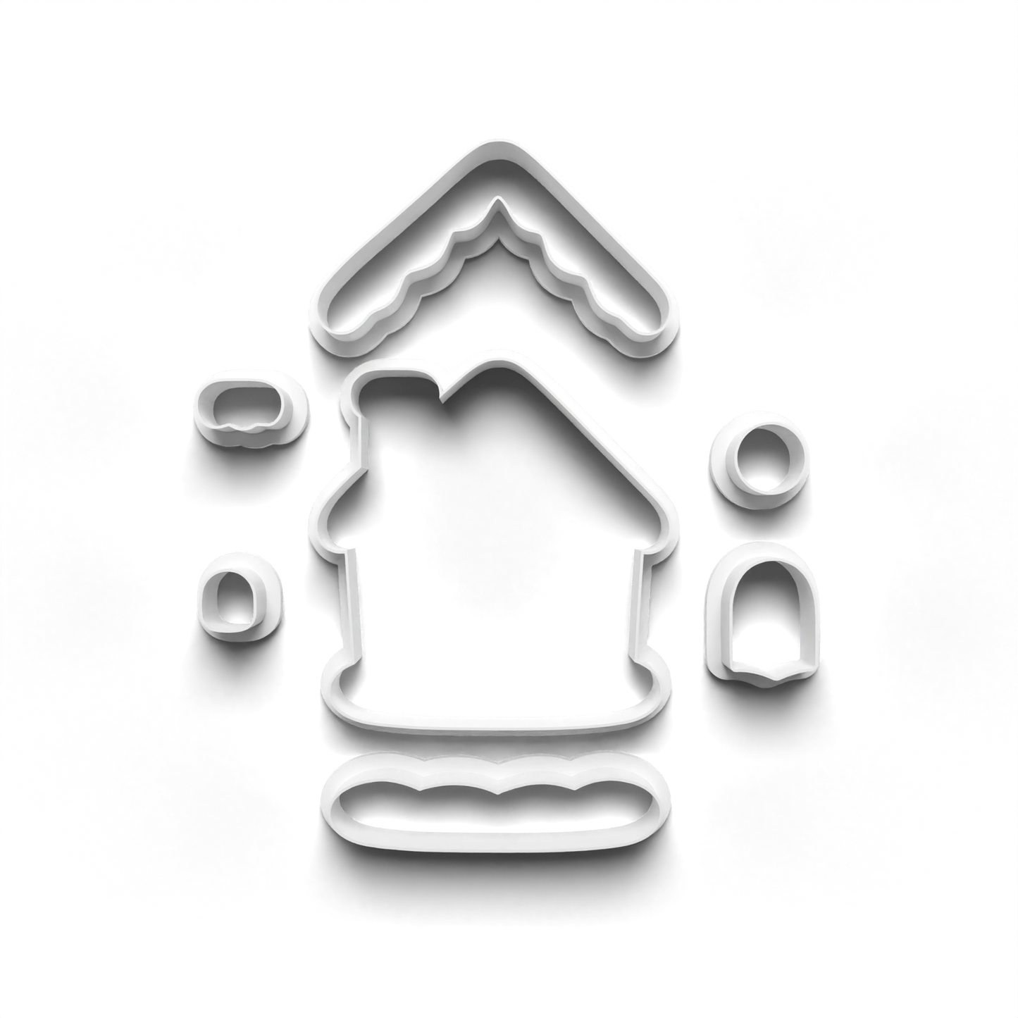 Gingerbread House cookie cutter and stamp Christmas  - 0988
