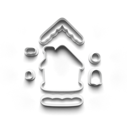 Gingerbread House cookie cutter and stamp Christmas  - 0988