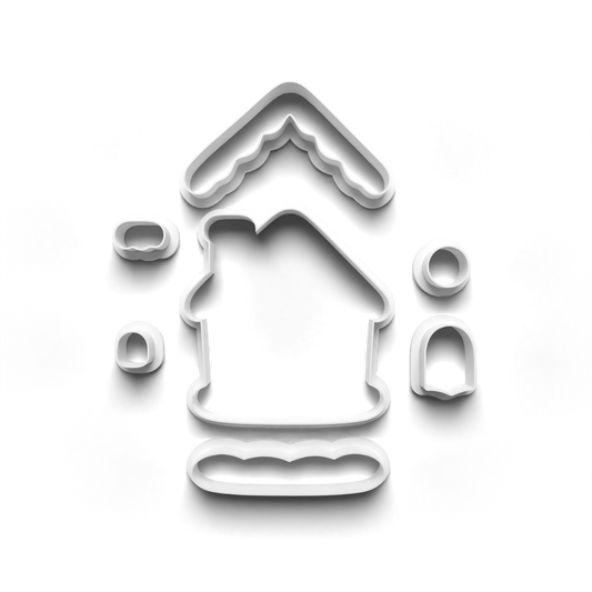 Gingerbread House cookie cutter and stamp Christmas  - 0988