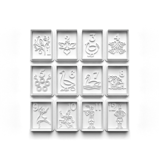 twelve days of christmas cookie cutter and stamp Calendar - 0989