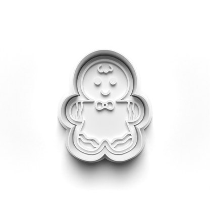 Gingerbread man Set cookie cutter and stamp Christmas - 0990