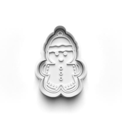Gingerbread man Set cookie cutter and stamp Christmas - 0990