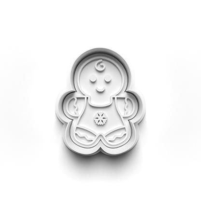 Gingerbread man Set cookie cutter and stamp Christmas - 0990