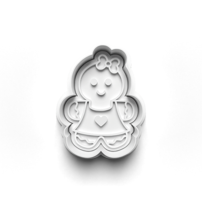 Gingerbread man Set cookie cutter and stamp Christmas - 0990