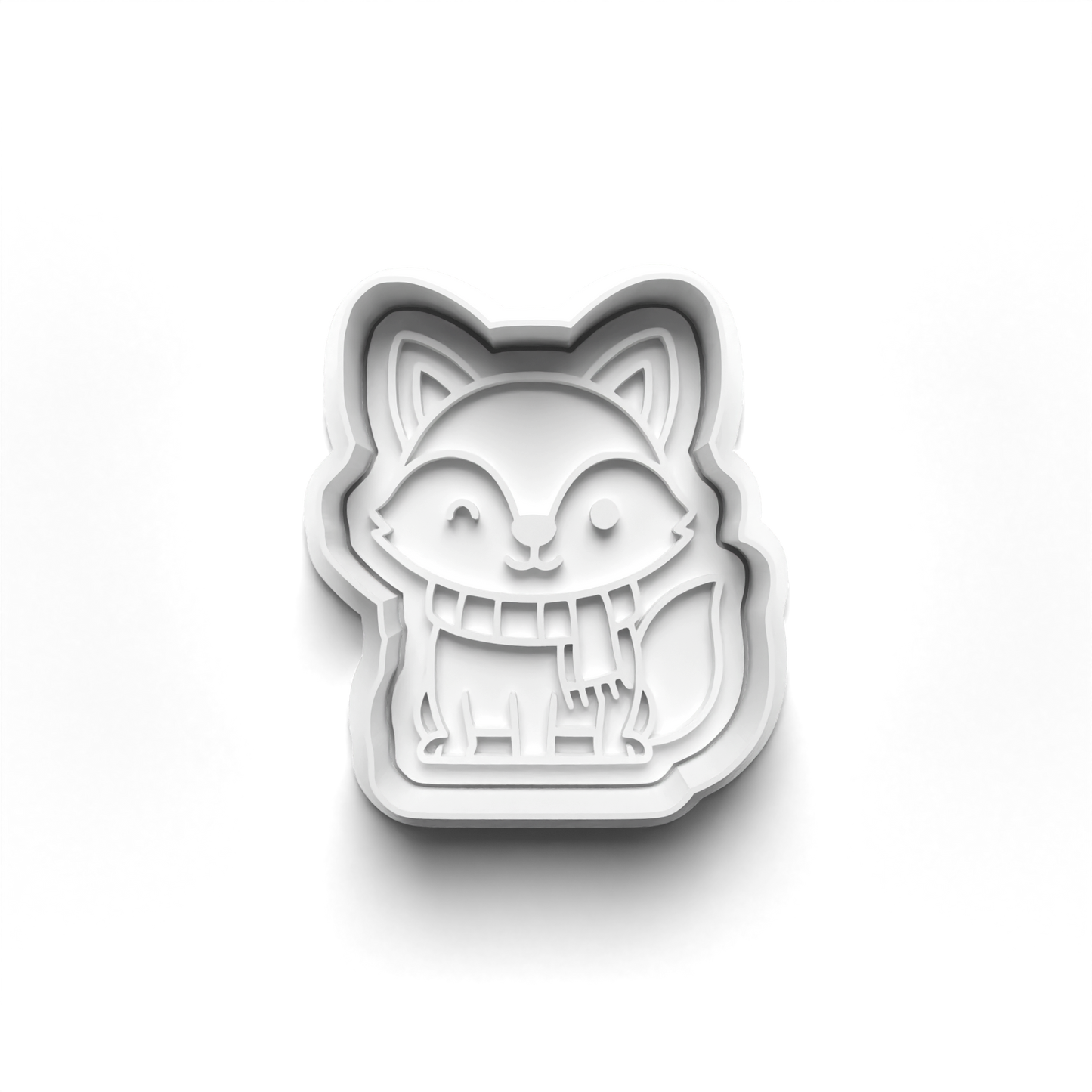 christmas winter animals Set cookie cutter and stamp - 0993