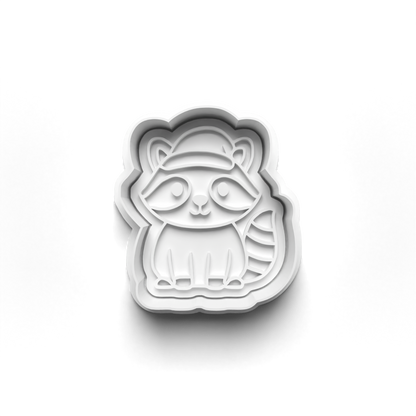 christmas winter animals Set cookie cutter and stamp - 0993