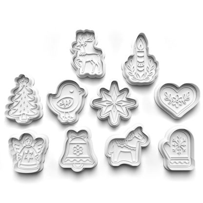 scandinavian nordic christmas cutter + stamp _0995