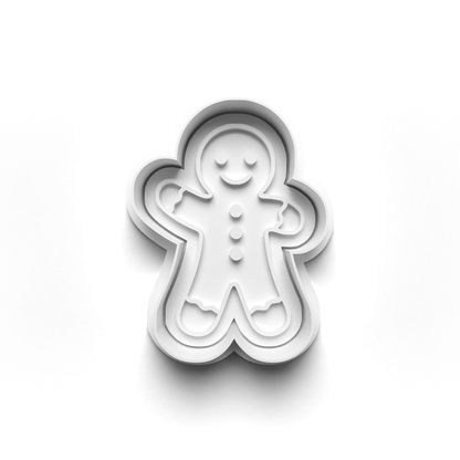 gingerbreadman family Set cookie cutter and stamp - 0998