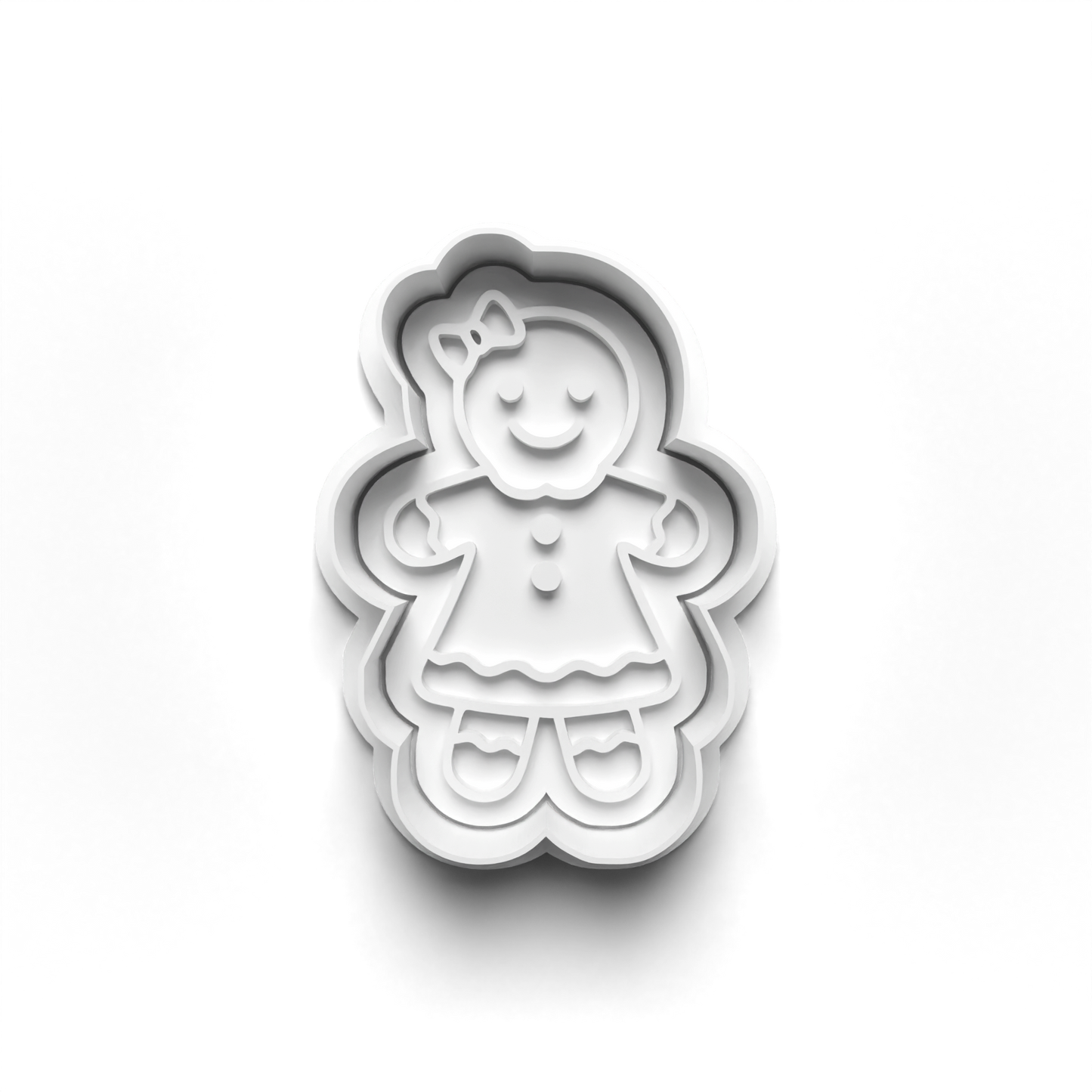 gingerbreadman family Set cookie cutter and stamp - 0998