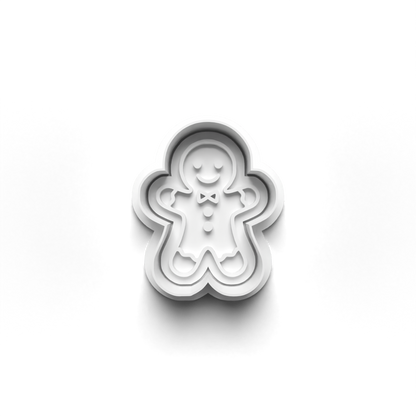 gingerbreadman family Set cookie cutter and stamp - 0998