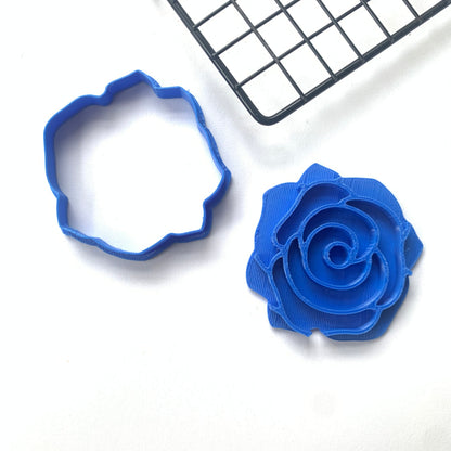 2 pcs  rose Cookie Cutter + stamp MEG cookie cutters