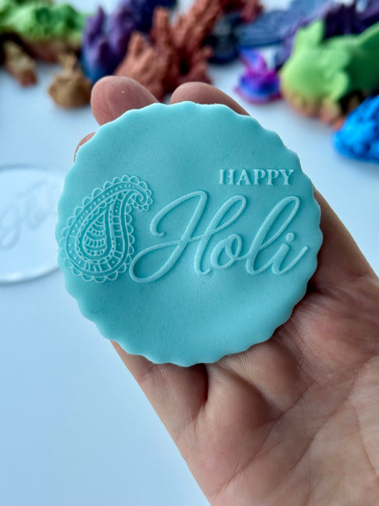 Happy Holi deboss