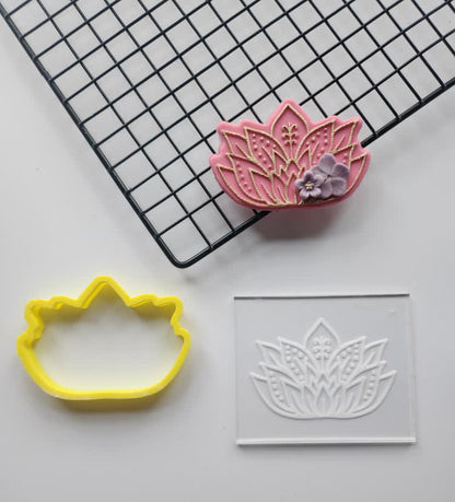 Flower mandala Diwali deboss + cutter