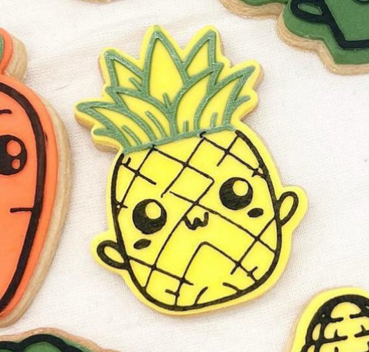 Kawaii pineapple - debossing + matching cutter