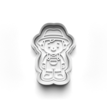 Farm set cookie cutter + stamp 1013
