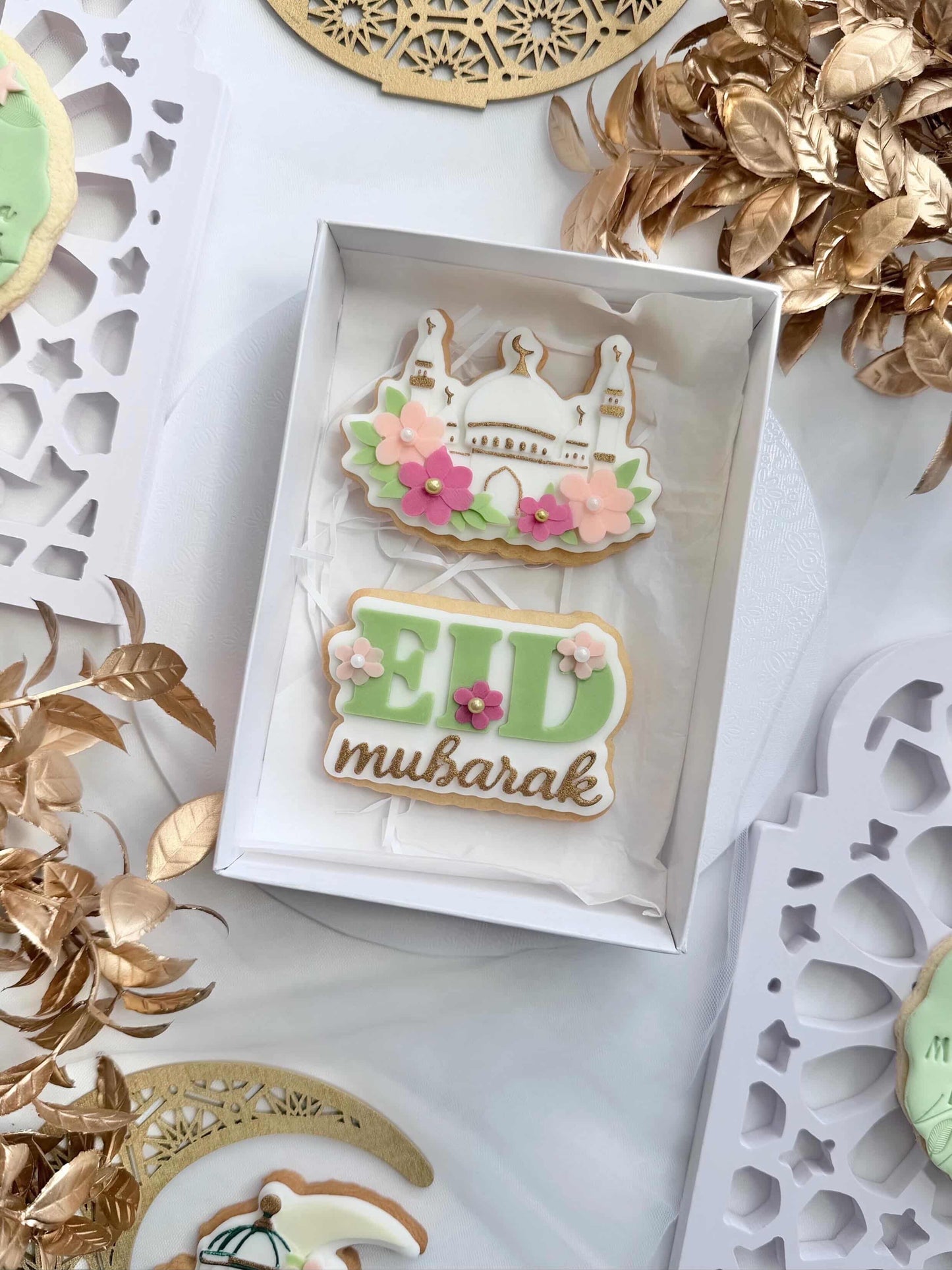 Eid Mubarak floral 3D deboss and matching cutter