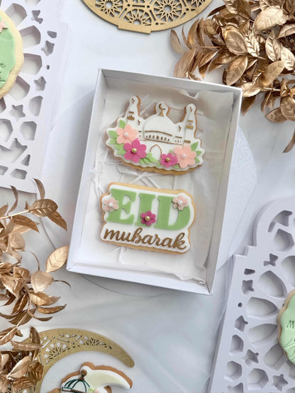 Eid Mubarak floral 3D deboss and matching cutter