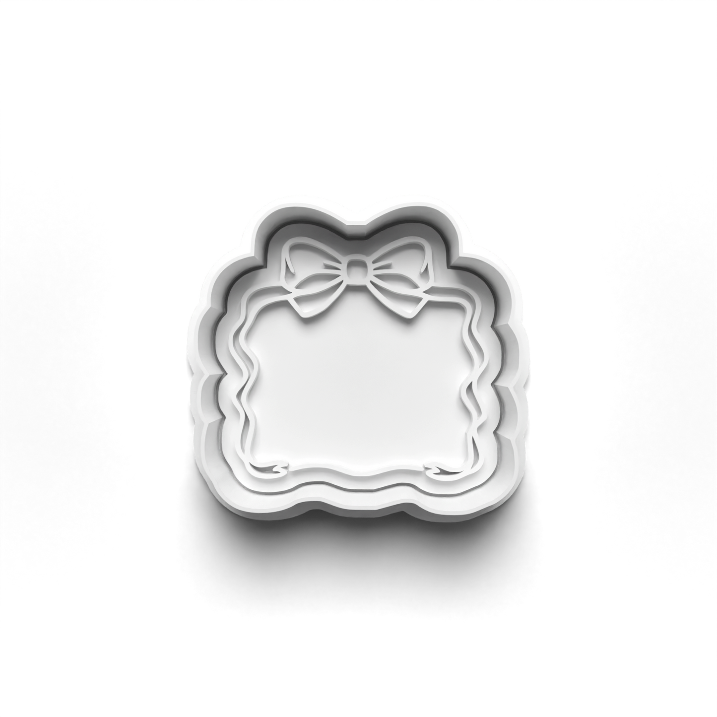 Ribbon Bow frame stamp and matching cutter - 1117