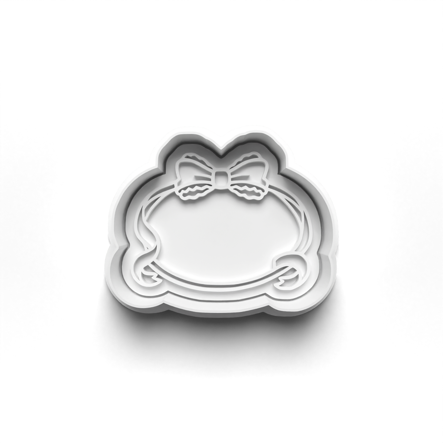 Ribbon Bow frame stamp and matching cutter - 1117