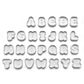 Bubble puffy Alphabet Cookie Cutter & Stamp – Individual Letters or Full A–Z Set 1232_2