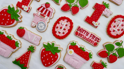 Berry first Birthday 3D deboss and matching cutter