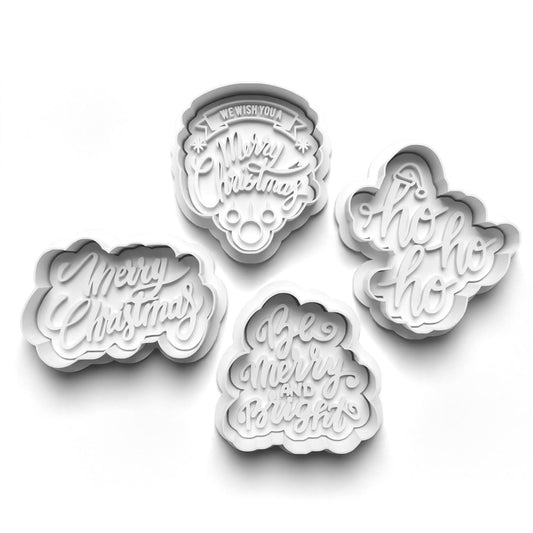 Christmas Lettering - stamp and cutters - 0722