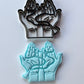 Praying hands stamp and cutter M1068