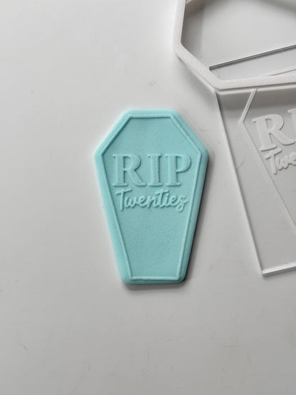 Thirty coffin - rip twenties - deboss + cutter